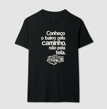 Camiseta Unissex - Caminho Sem Tela, Masculino, Preta