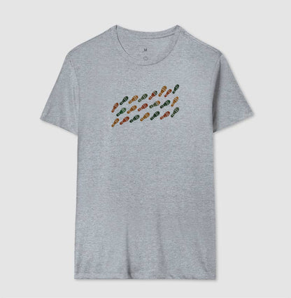 Camiseta Unissex - Passos que Ficaram, Masculino, Cinza