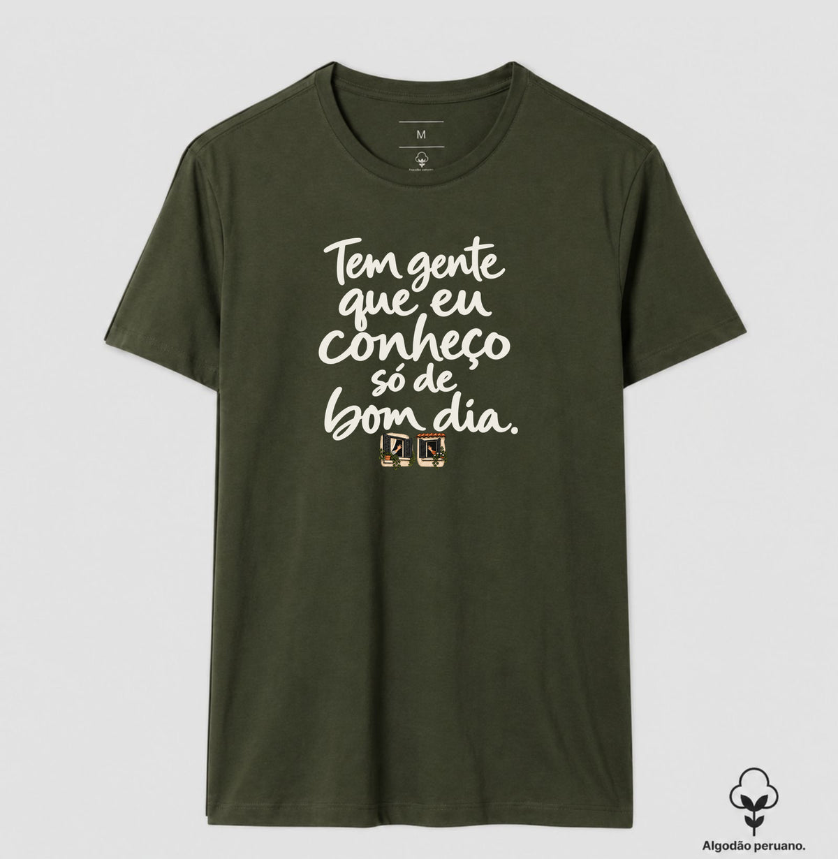 Camiseta Algodão Peruano - Bom Dia de Bairro