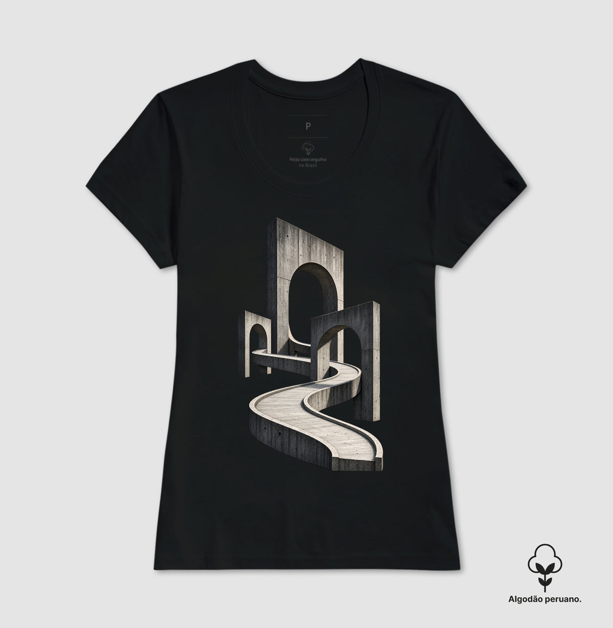 Camiseta Algodão Peruano - Horizonte de Concreto