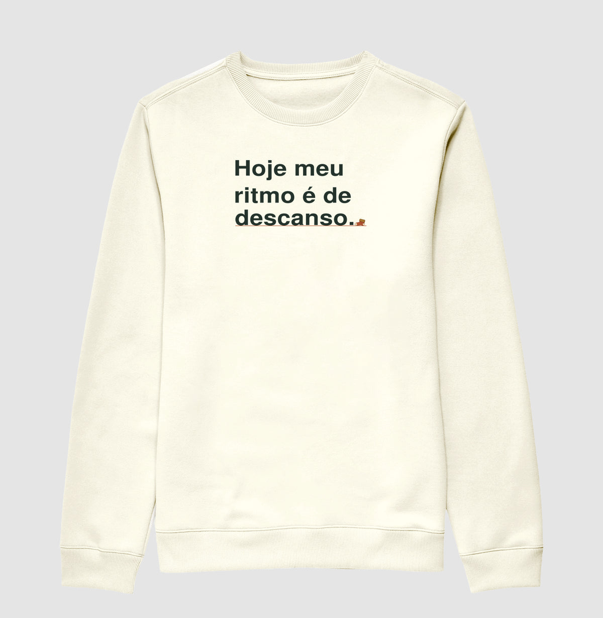 Suéter Moletom - Ritmo de Descanso, Off White