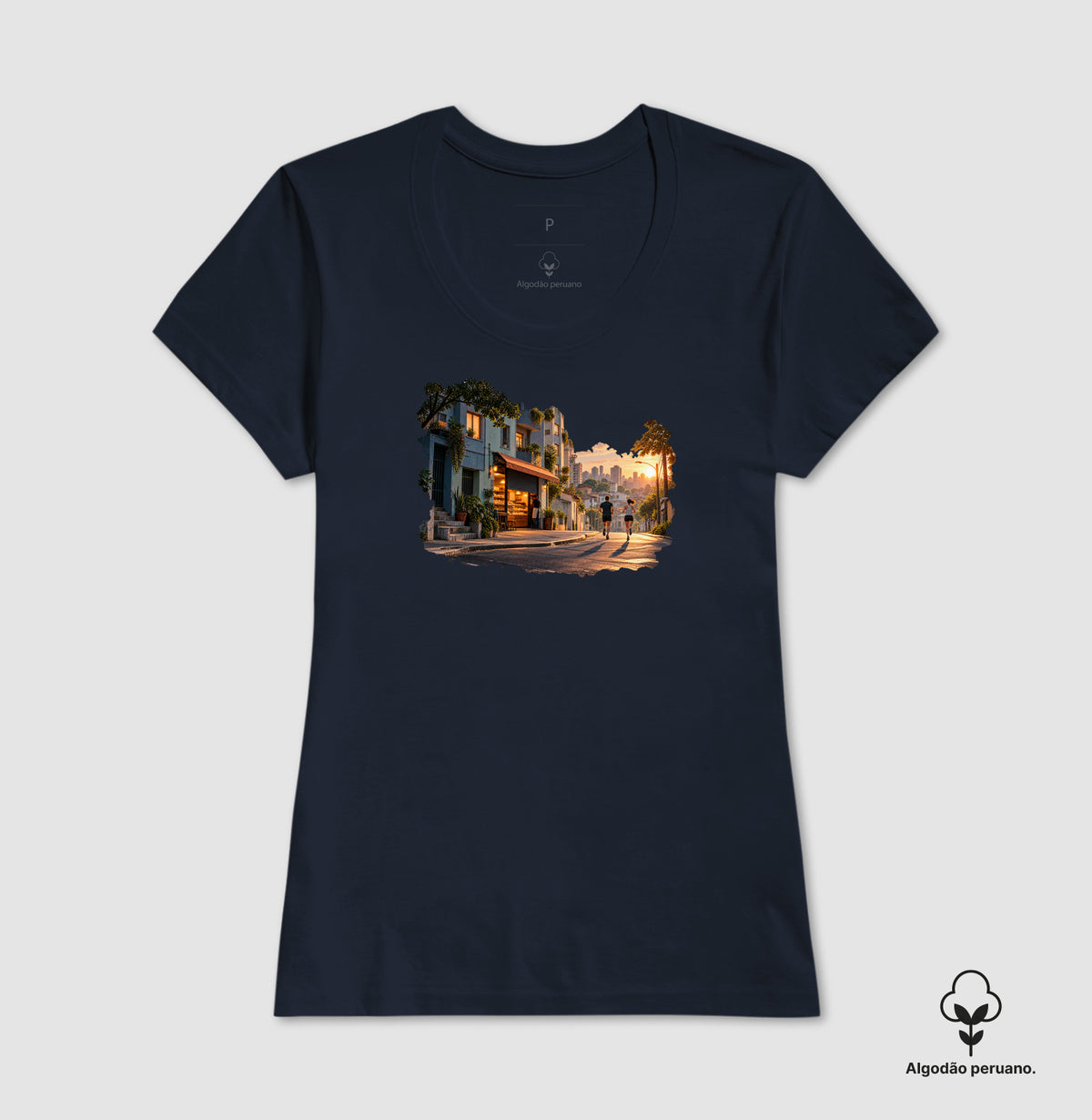 Camiseta Algodão Peruano - A Cidade Acorda