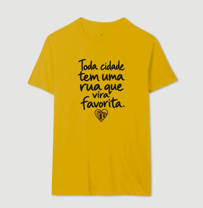 Camiseta Unissex - Rua Favorita, Masculino, Amarelo
