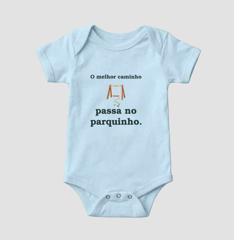 Body Infantil - Caminho do Parquinho, Azul Bebê