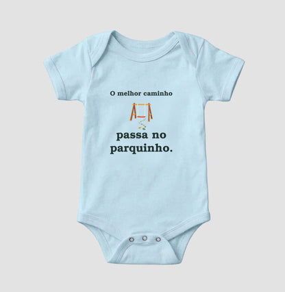 Body Infantil - Caminho do Parquinho, Azul Bebê