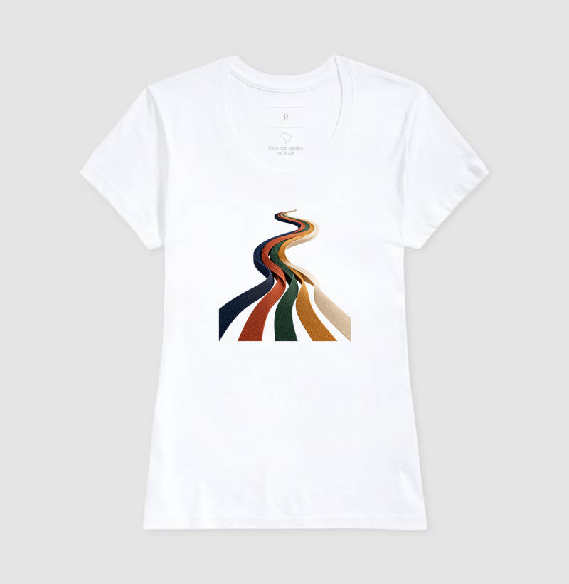 Camiseta Unissex - Quilômetros Compartilhados, Feminino, Branca