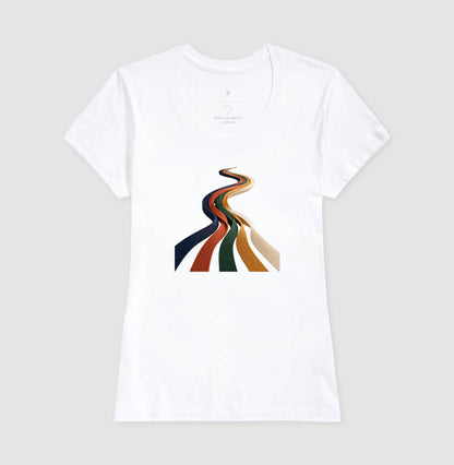 Camiseta Unissex - Quilômetros Compartilhados, Feminino, Branca