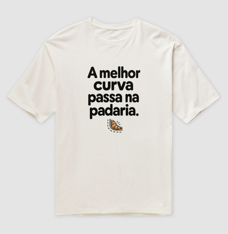Camiseta Oversized - Curva da Padaria, Off White