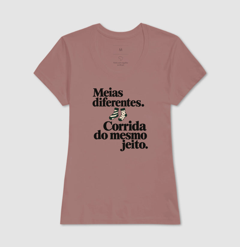 Camiseta Unissex - Par Diferente, Feminino, Rosa