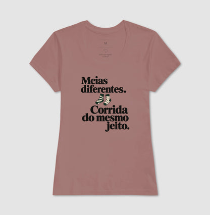 Camiseta Unissex - Par Diferente, Feminino, Rosa
