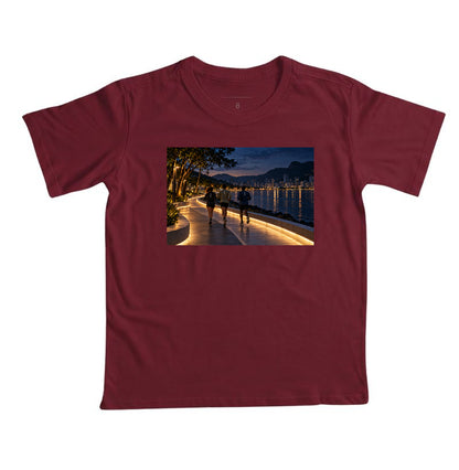 Camiseta Infantil - Noite Refletiva, Bordeaux