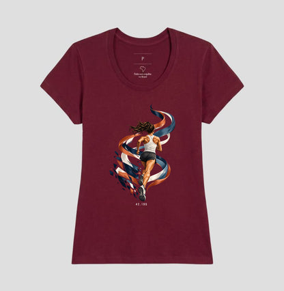 Camiseta Unissex - Dentro da Maratona, Feminino, Bordeaux