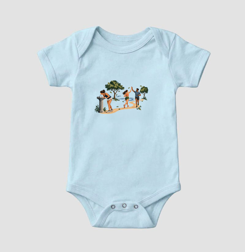 Body Infantil - Primeiro Longão, Azul Bebê