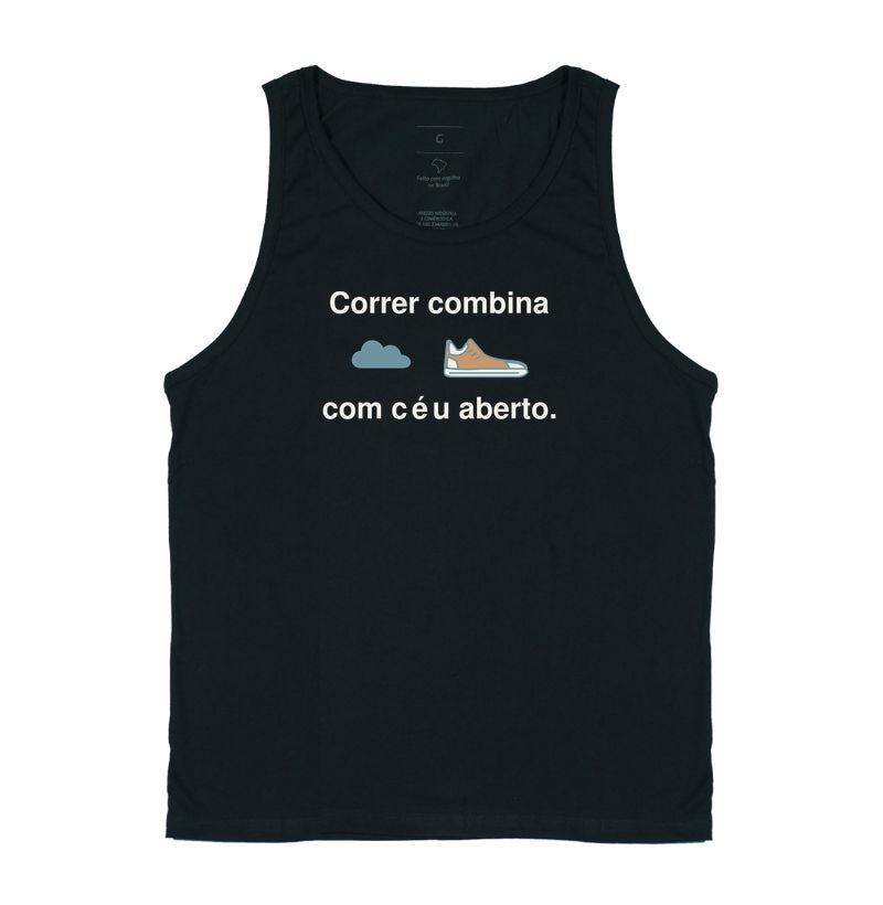 Regata Unissex - Céu Aberto, Preta