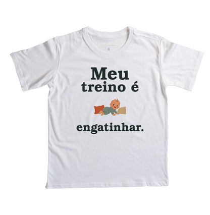 Camiseta Infantil - Treino no Tapete, Branca