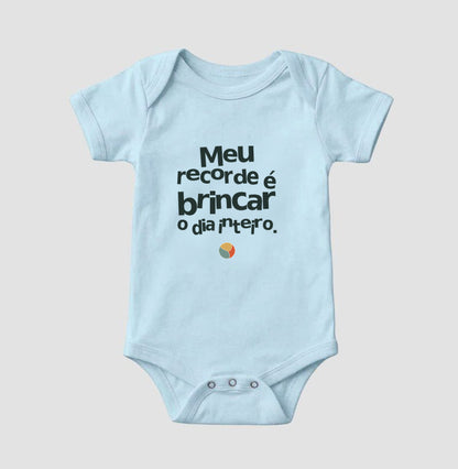 Body Infantil - Recorde de Brincar, Azul Bebê