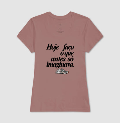 Camiseta Unissex - Passo que Antes Faltava, Feminino, Rosa