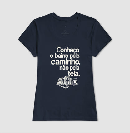 Camiseta Unissex - Caminho Sem Tela, Feminino, Marinho