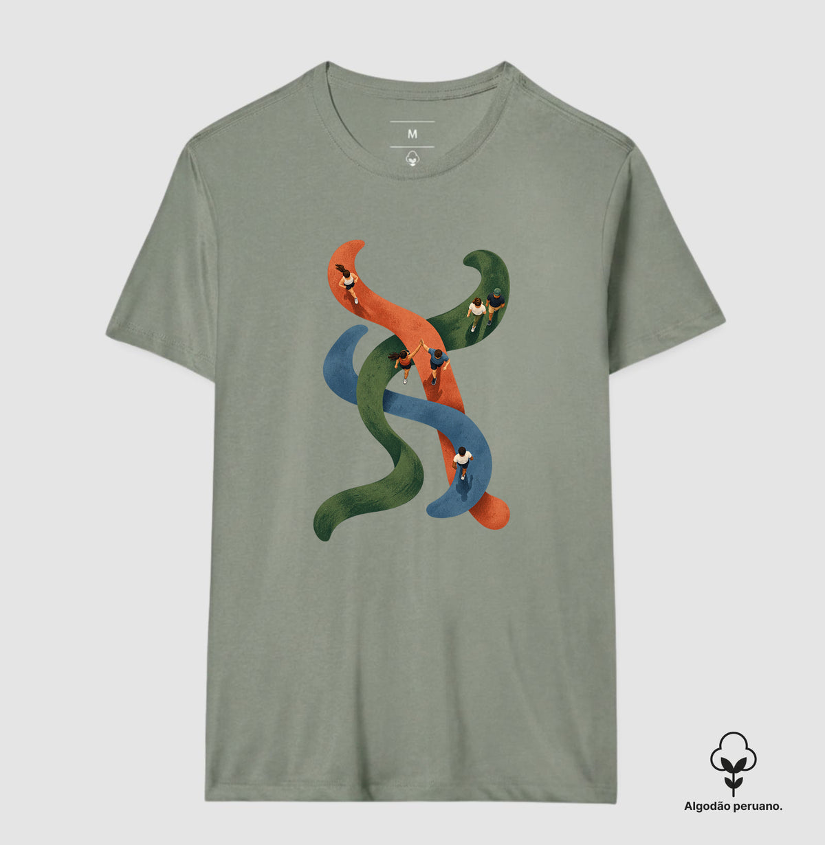 Camiseta Algodão Peruano - Rotas que se Cruzam