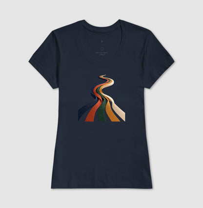 Camiseta Unissex - Quilômetros Compartilhados, Feminino, Marinho