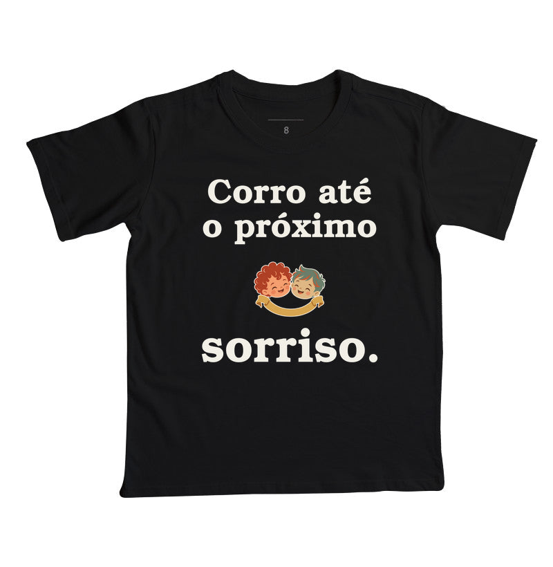 Camiseta Infantil - Volta de Sorrisos, Preta