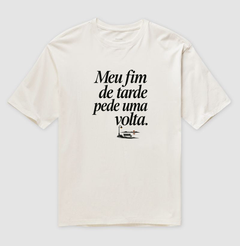 Camiseta Oversized - Noite de Esquina, Off White