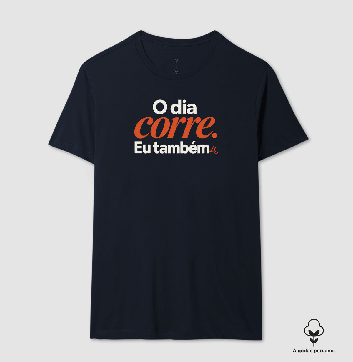 Camiseta Algodão Peruano - O Dia e Eu, Masculino, Marinho