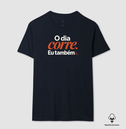 Camiseta Algodão Peruano - O Dia e Eu, Masculino, Marinho