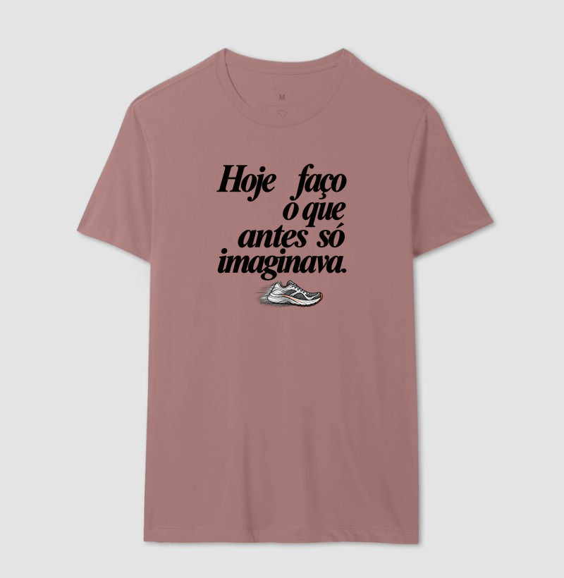 Camiseta Unissex - Passo que Antes Faltava, Masculino, Rosa