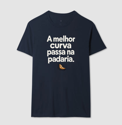 Camiseta Unissex - Curva da Padaria, Masculino, Marinho