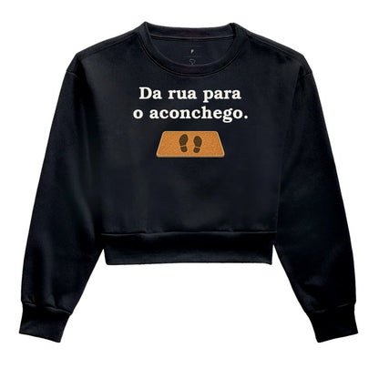 Moletom Cropped - Da Rua para Casa, Preta