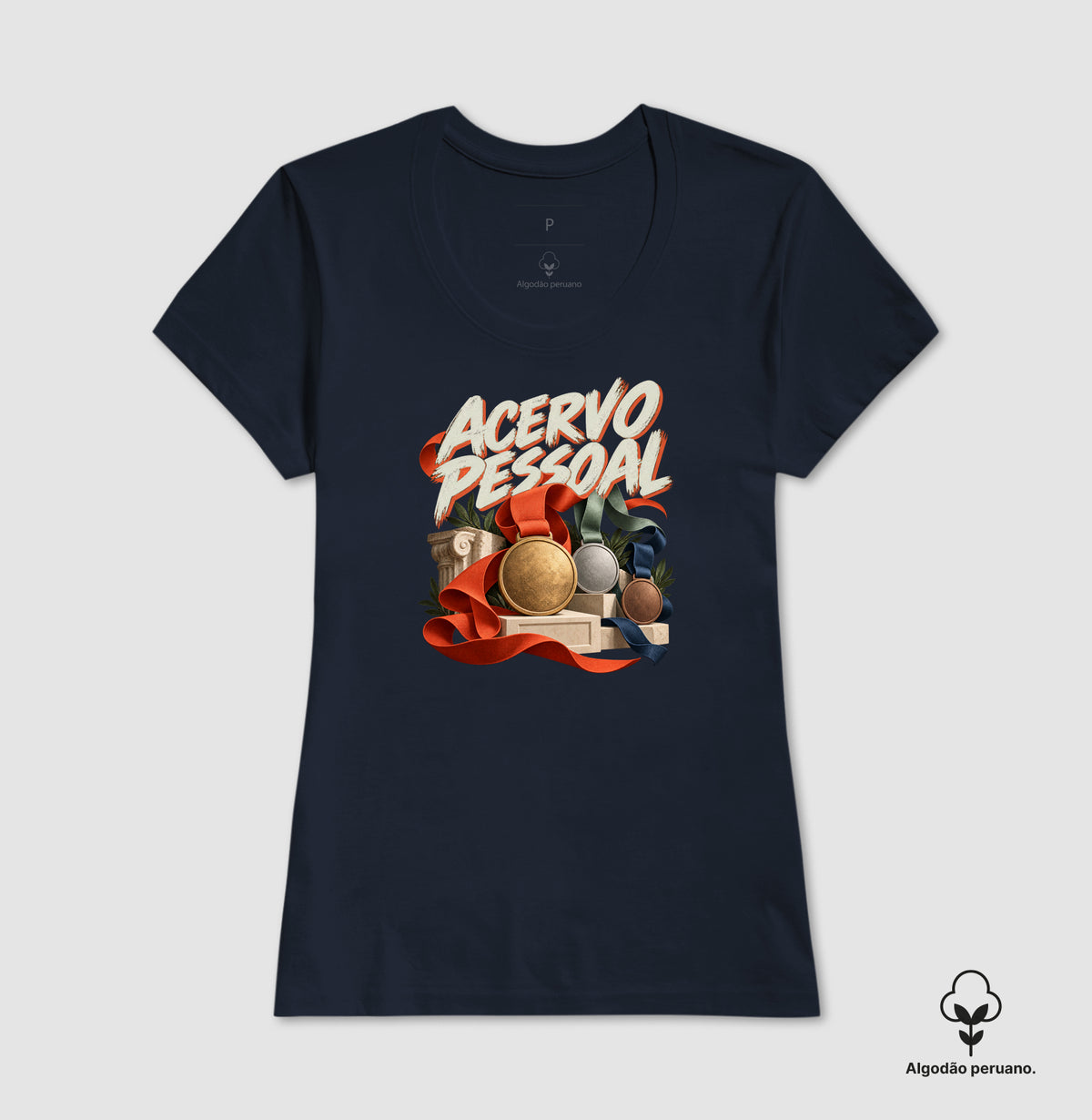 Camiseta Algodão Peruano - Museu de Medalhas