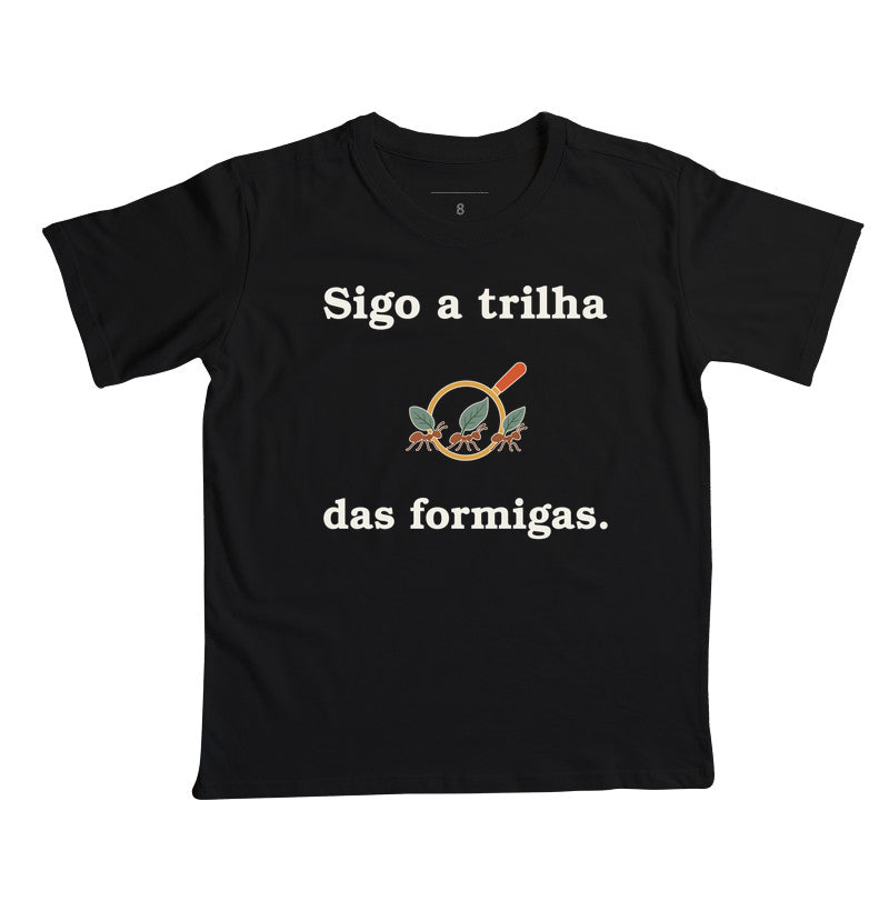 Camiseta Infantil - Trilha Miúda, Preta