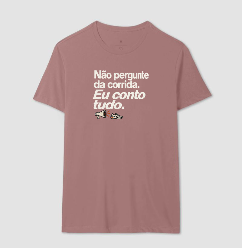 Camiseta Unissex - Cheguei no Assunto, Masculino, Rosa