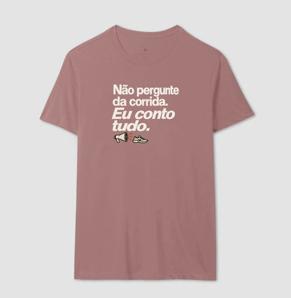 Camiseta Unissex - Cheguei no Assunto, Masculino, Rosa