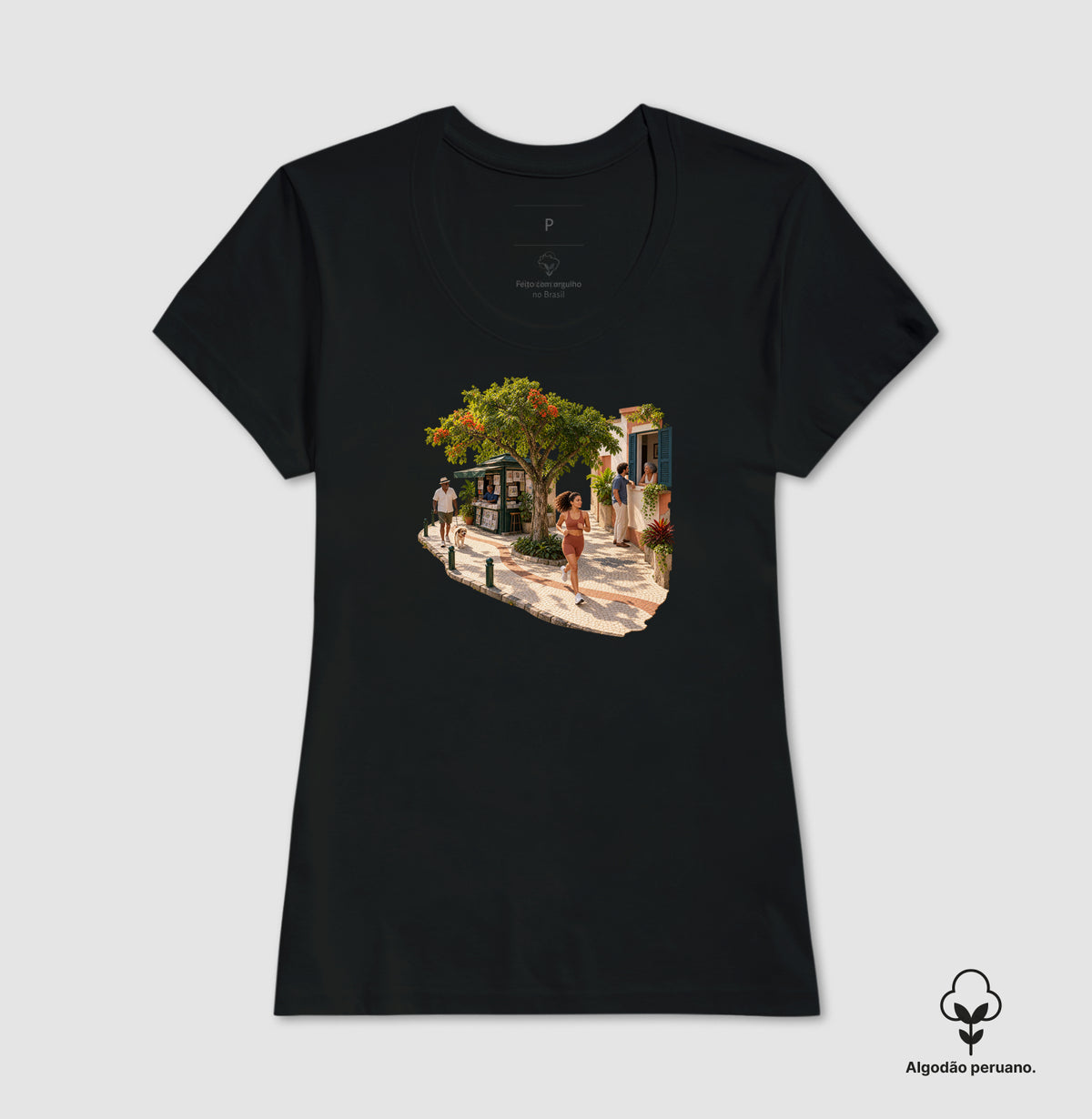 Camiseta Algodão Peruano - Calçada Viva