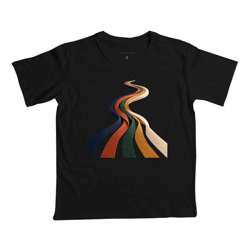 Camiseta Infantil - Quilômetros Compartilhados, Preta