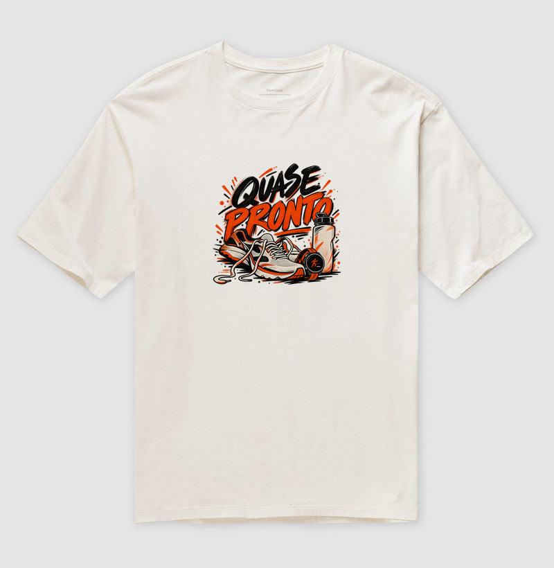 Camiseta Oversized - Cinco Minutos para Sair
