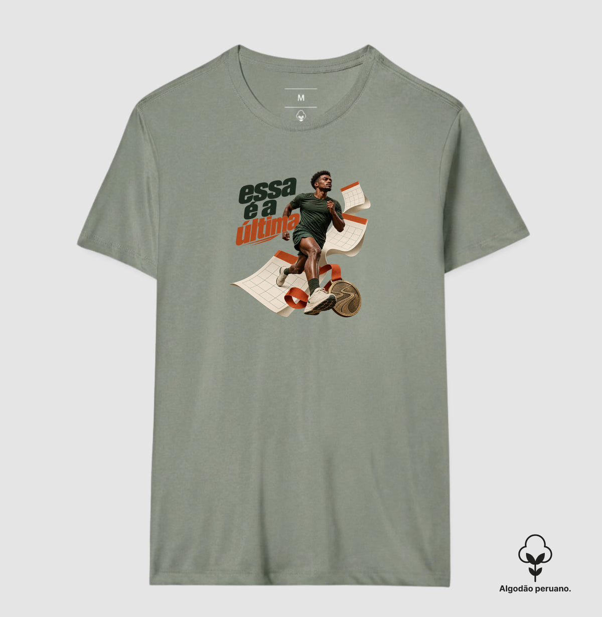 Camiseta Algodão Peruano - Inscrição Inevitável