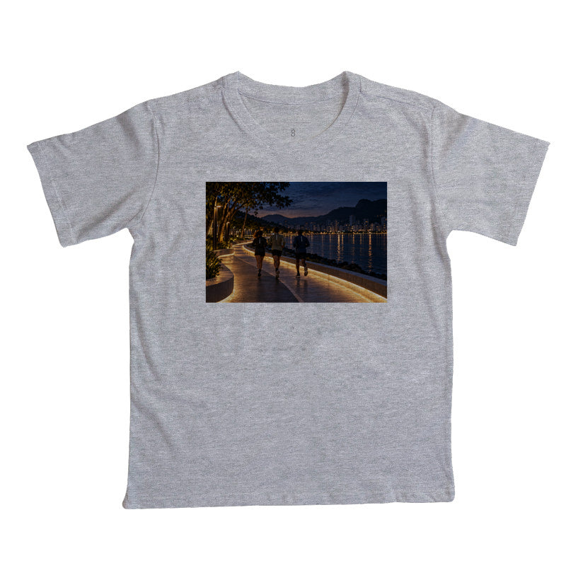 Camiseta Infantil - Noite Refletiva, Cinza