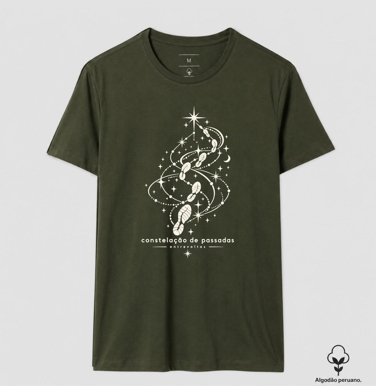 Camiseta Algodão Peruano - Constelação de passadas