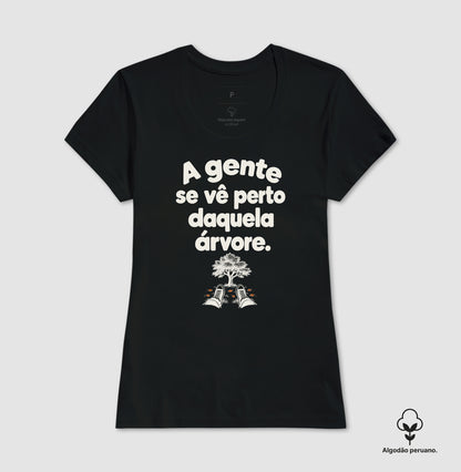 Camiseta Algodão Peruano - Ponto de Encontro, Feminino, Preta