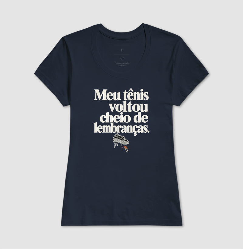 Camiseta Unissex - Areia de Brinde, Feminino, Marinho