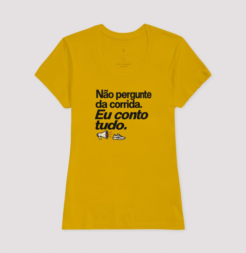 Camiseta Unissex - Cheguei no Assunto, Feminino, Amarelo