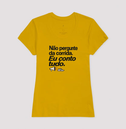 Camiseta Unissex - Cheguei no Assunto, Feminino, Amarelo