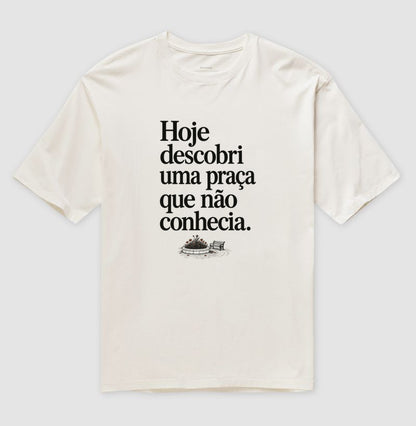 Camiseta Oversized - Praça Descoberta, Off White