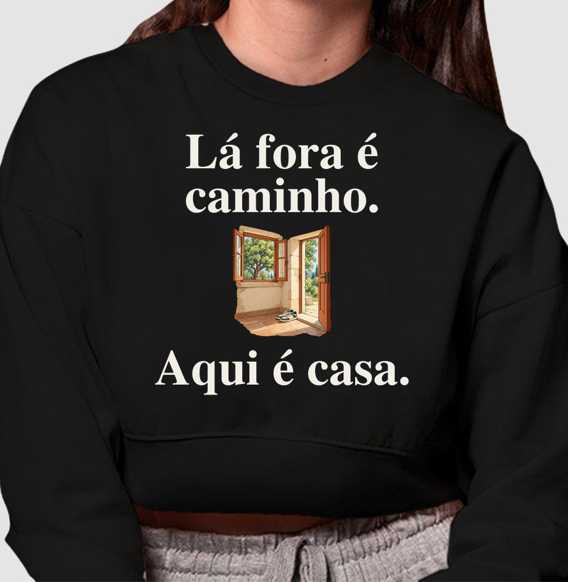 Moletom Cropped - Aqui é Casa