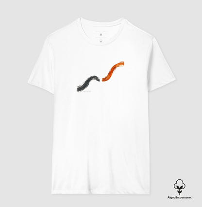 Camiseta Algodão Peruano - Voltei a Correr, Masculino, Branca