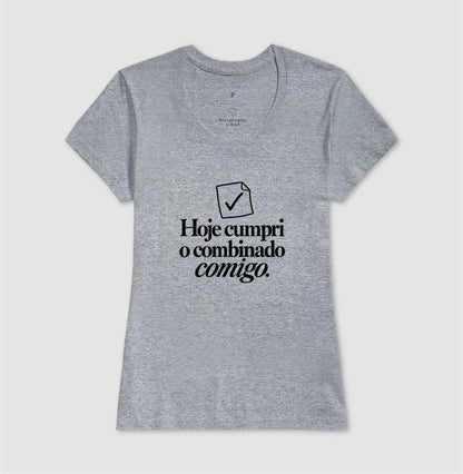 Camiseta Unissex - Pequeno Plano Cumprido — Cinza — Feminino