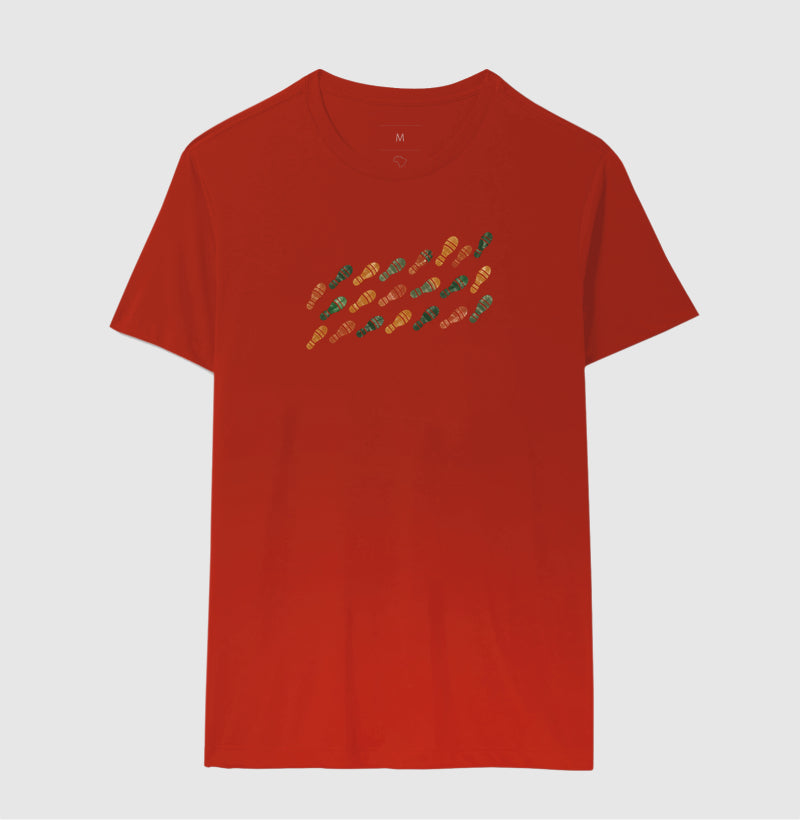 Camiseta Unissex - Passos que Ficaram, Masculino, Vermelho